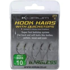 Korum Hook Hairs With Quickstops