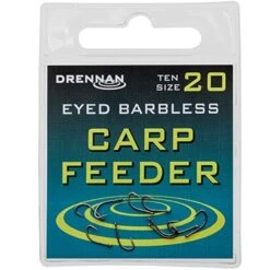 Drennan Carp Feeder Eyed Barbless Hooks