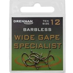 Drennan Wide Gape Specialist Eyed Barbless Hooks