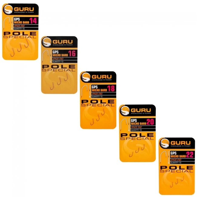 Guru Pole Special Barbed Hooks (Spade End)