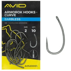 Avid Carp Armorok Curve Hooks – Barbless