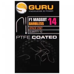 Guru F1 Maggot Barbless Hooks (Spade End)