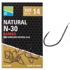 Preston Natural N-30 Barbed Hooks