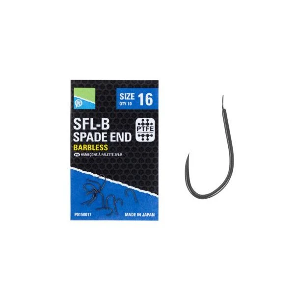 Preston SFL-B Barbless Spade End Hooks